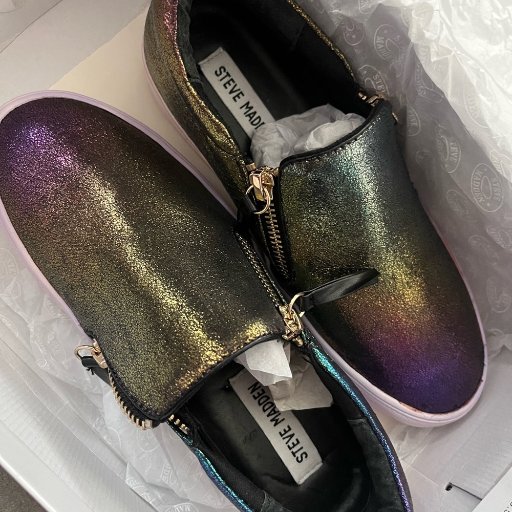 Steve Madden Glitter Slip-On Sneakers
